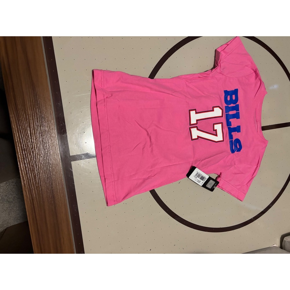 NFL Buffalo Bills Josh Allen 17 Pink Graphic T-Shirt Youth Large L 14-16 NEW
